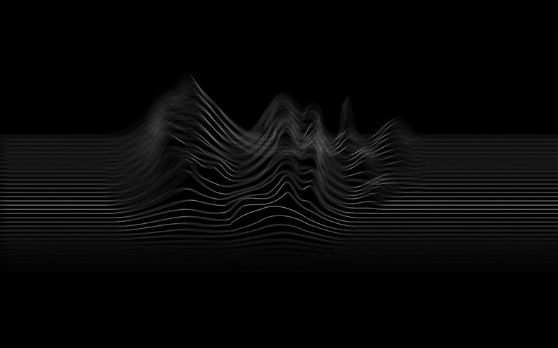 Abstract wave pattern on black