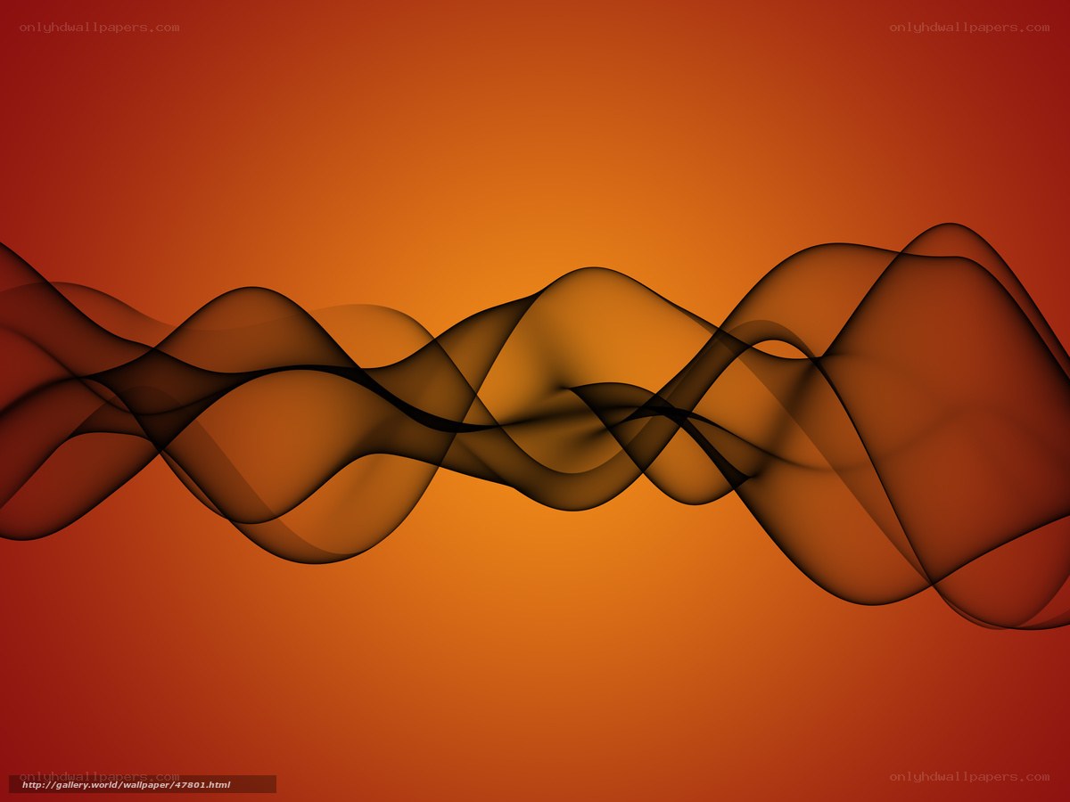 Abstract wave pattern on orange