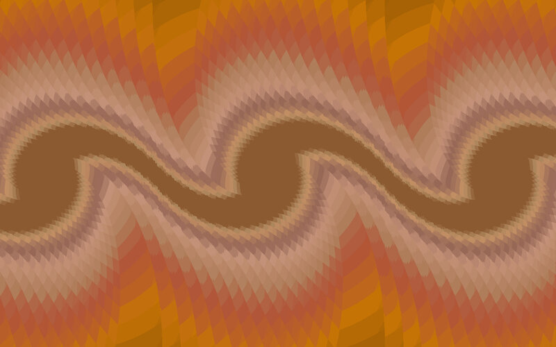 Abstract Wave Pattern — Orange, Calm