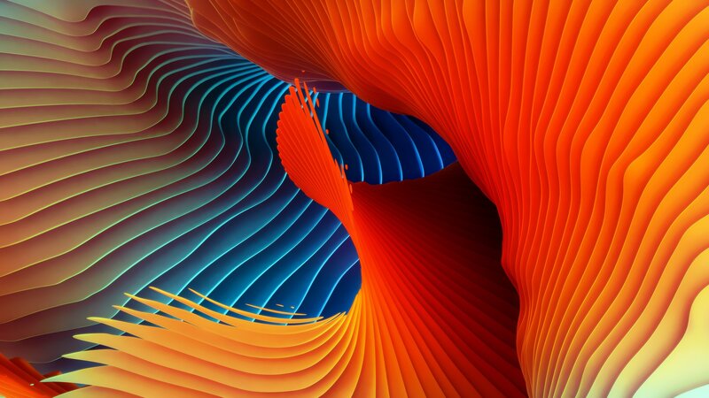 Abstract Wave Pattern — Orange, Dynamic