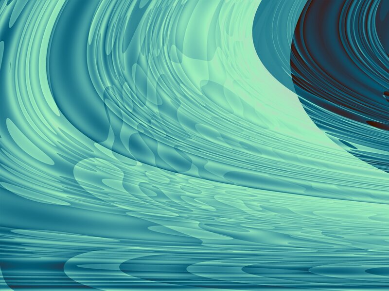 Abstract Wave Pattern — Teal