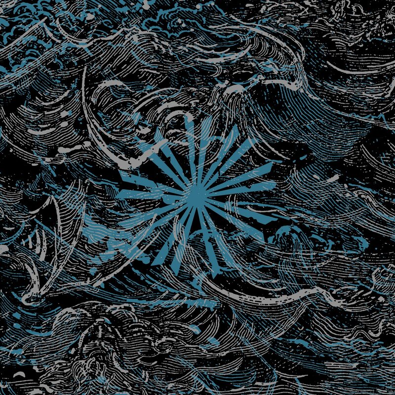 abstract wave pattern with starburst