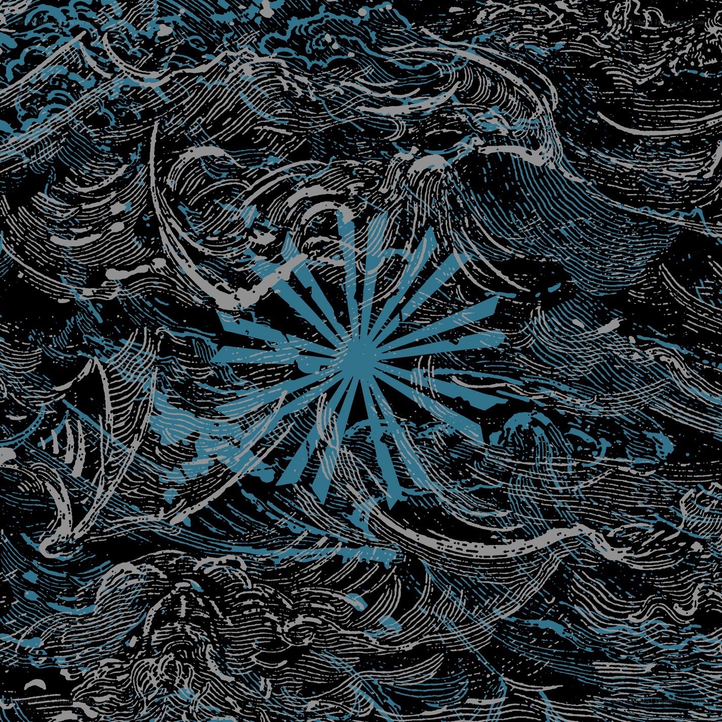 abstract wave pattern with starburst