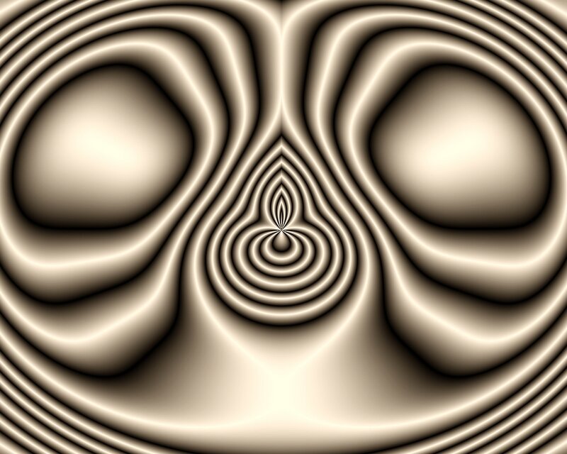 Abstract Wave Patterns — Beige