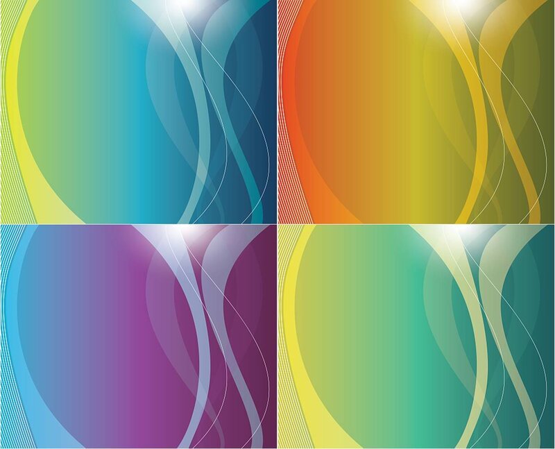 Abstract Wave Patterns — Blue, Dynamic, Curves