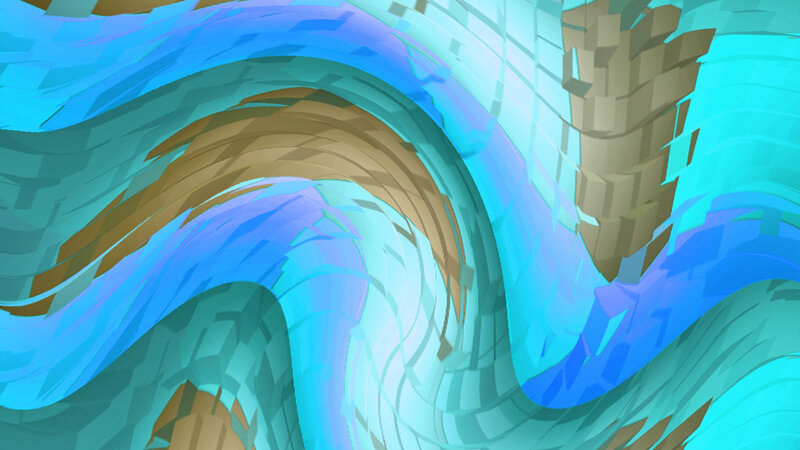 Abstract Wave Structure — Blue