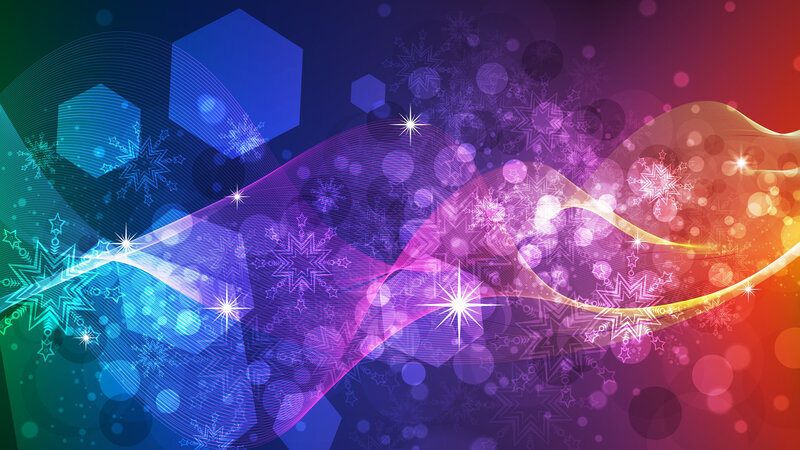 Abstract Wave with Snowflakes