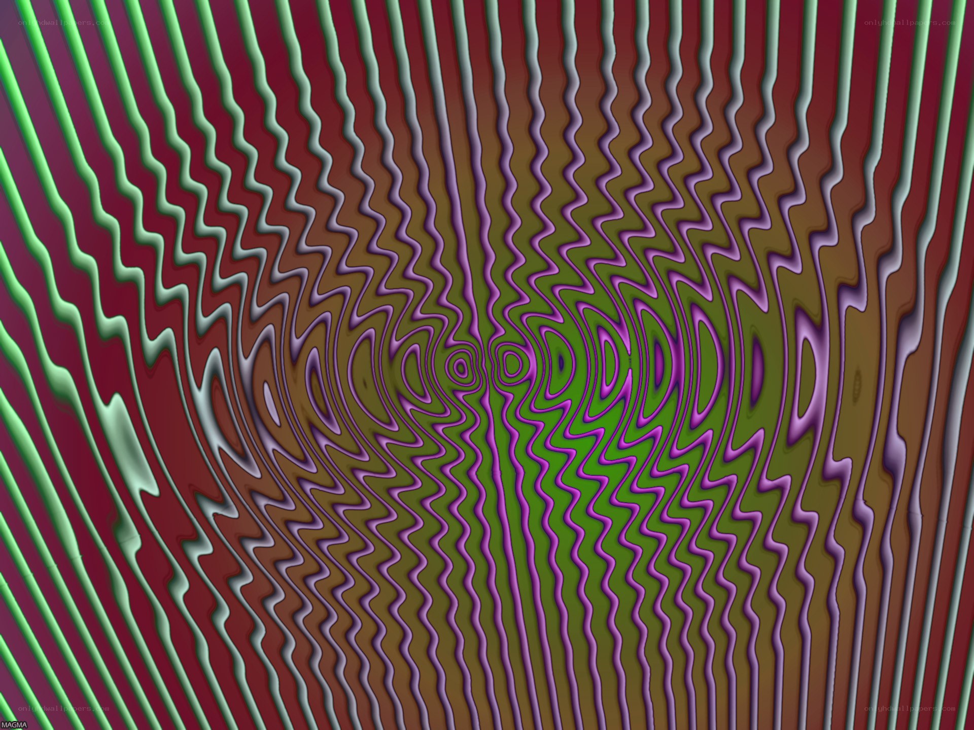Abstract wavy color pattern