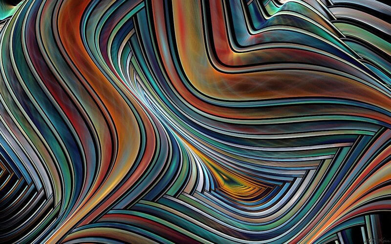 Abstract Wavy Color Stripes