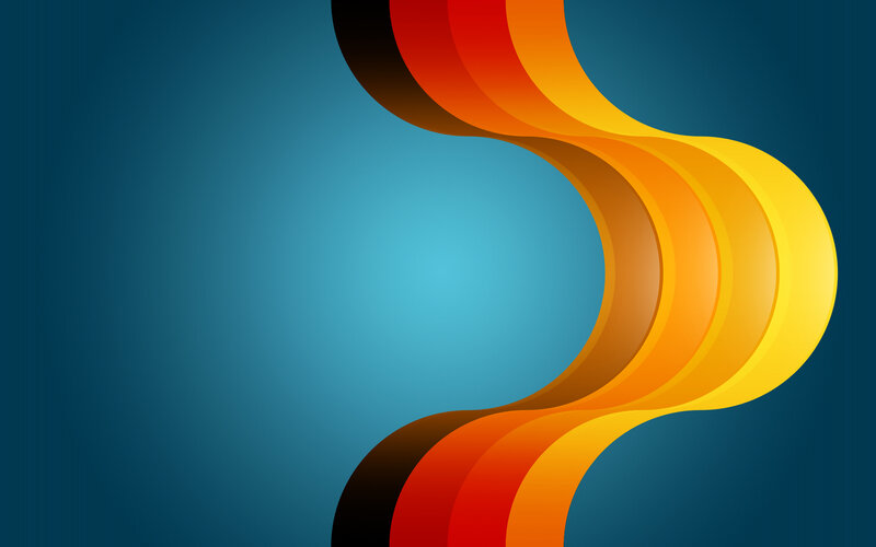Abstract Wavy Lines — Blue, Dynamic, Vector Art