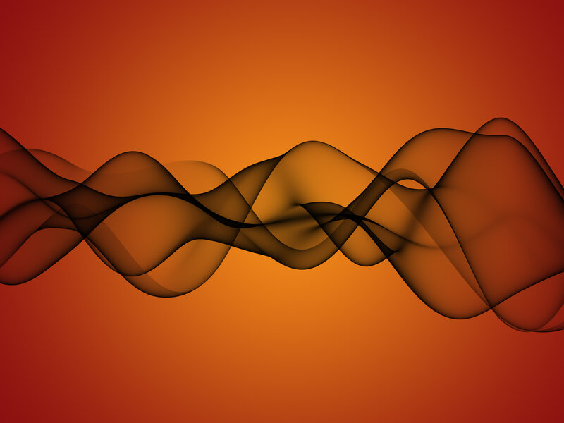 Abstract wavy lines on orange