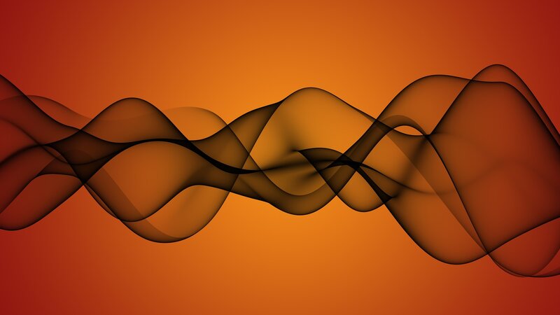 Abstract Wavy Lines — Orange, Calm, Black