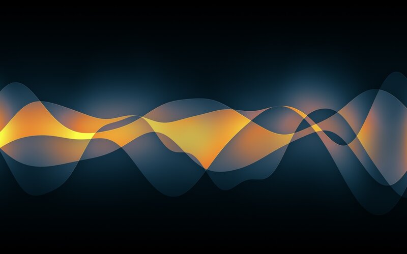 Abstract Wavy Lines — Orange, Calm