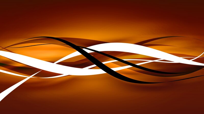 Abstract Wavy Lines — Orange, Dynamic, Black