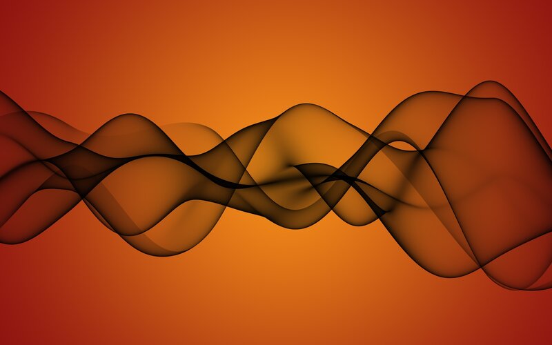 Abstract Wavy Lines — Orange