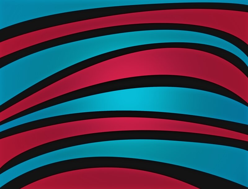 Abstract Wavy Lines — Red, Dynamic, Curves, Stripes