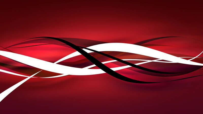 Abstract Wavy Lines — Red, Dynamic, Curves, White