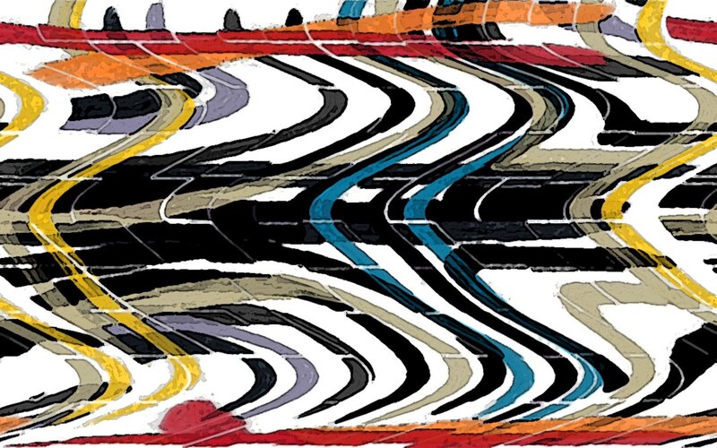Abstract Wavy Lines — White, Dynamic