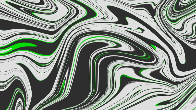 Abstract Wavy Pattern — Black, Dynamic