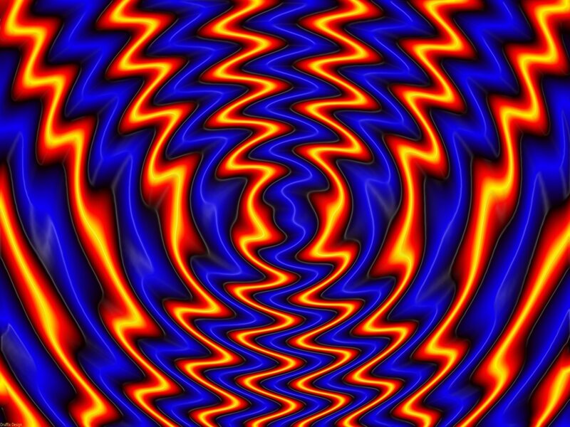 Abstract Wavy Pattern — Blue, Hypnotic, Digital Art, Waves