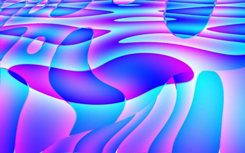 Abstract Wavy Pattern — Blue, Hypnotic