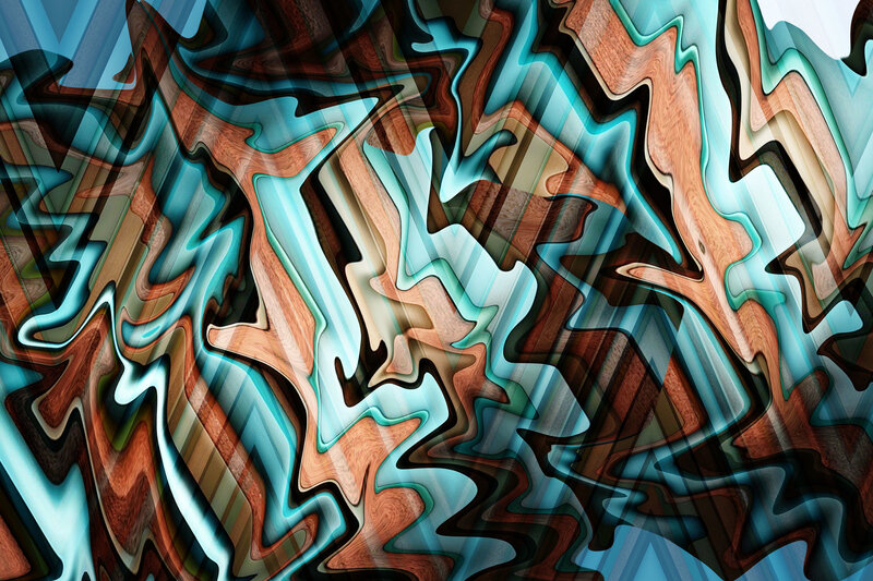 Abstract Wavy Pattern — Blue