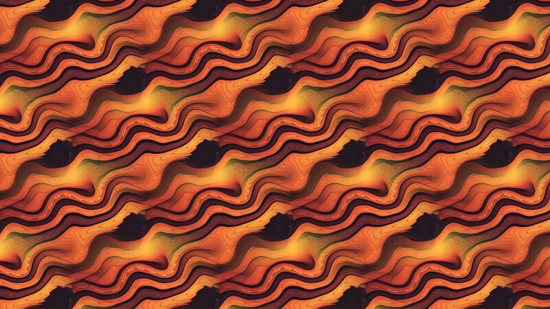 Abstract Wavy Pattern — Orange, Dynamic