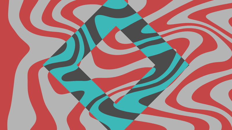Abstract Wavy Pattern — Red, Hypnotic
