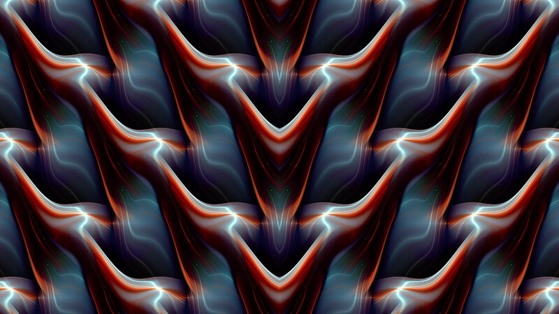 Abstract Wavy Patterns — Red