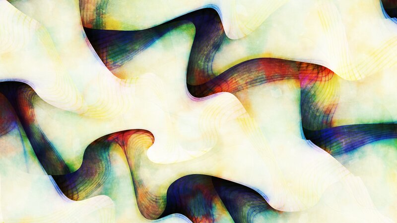 Abstract Wavy Patterns — Yellow