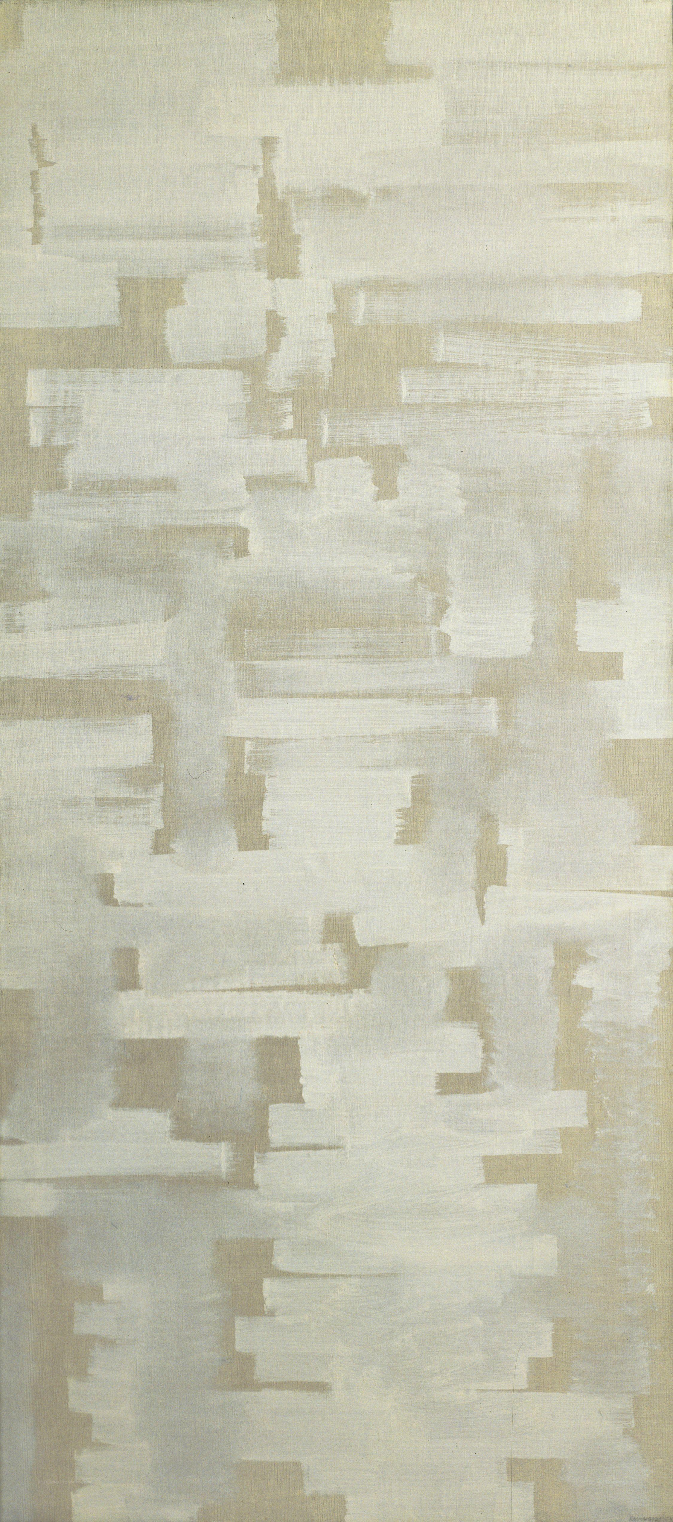 abstract white and beige painting