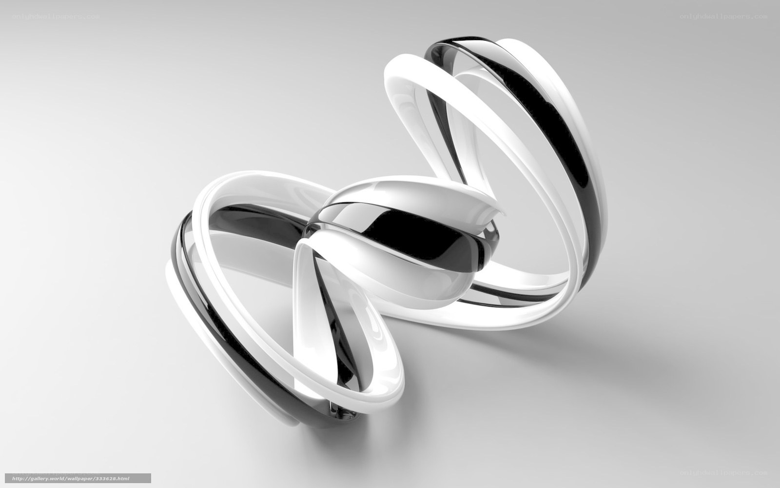 Abstract white and black rings
