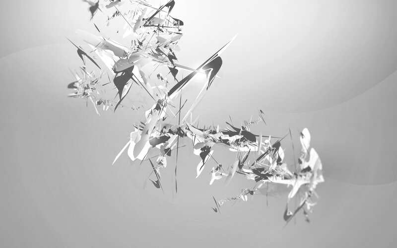 Abstract white and black shapes