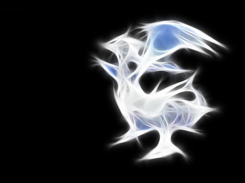 Abstract white and blue fractal design