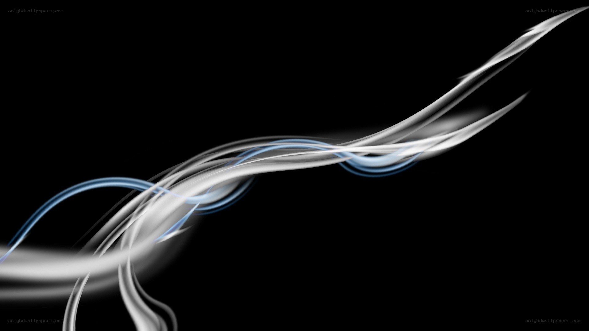 Abstract white and blue lines