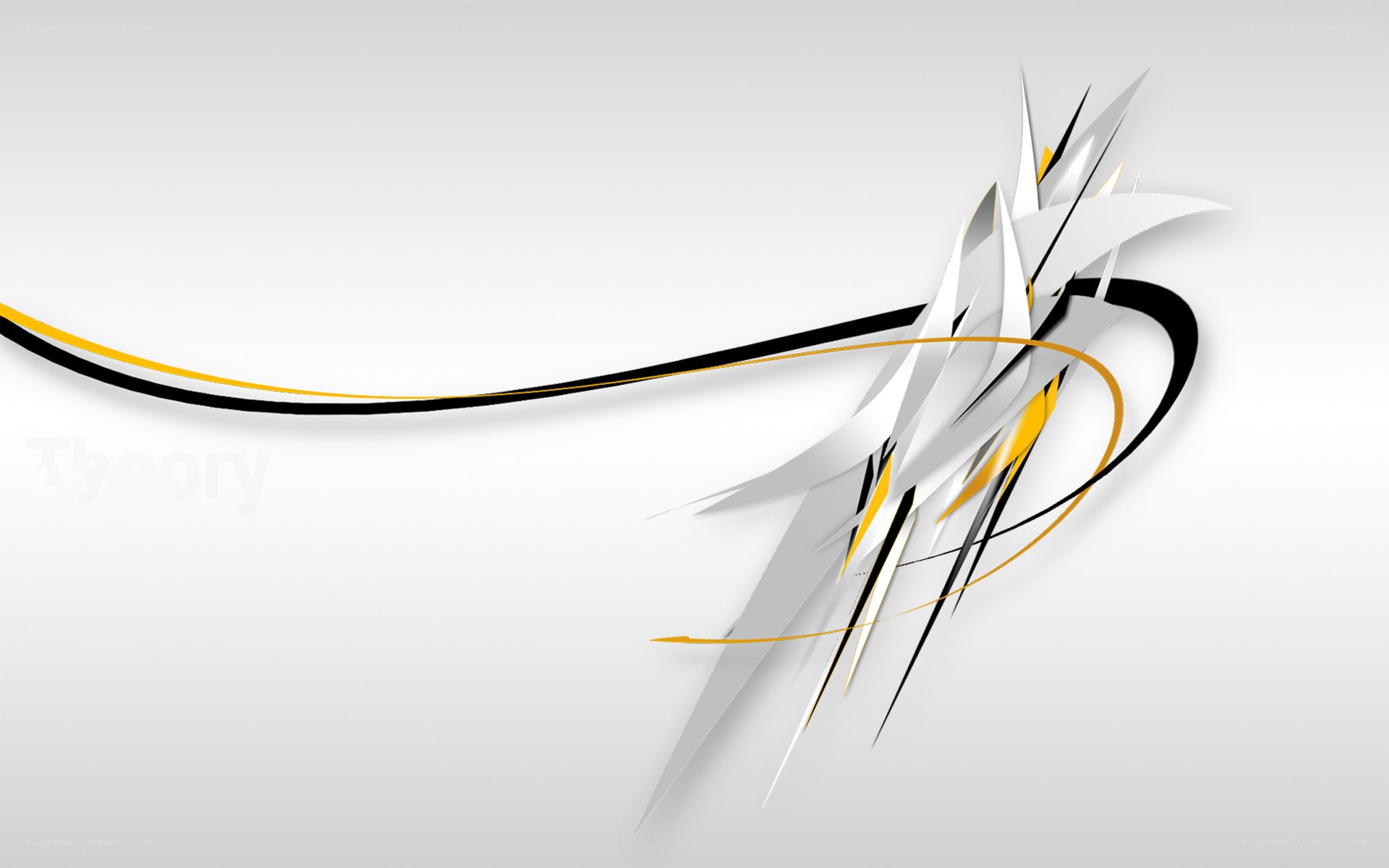 abstract white and gold design