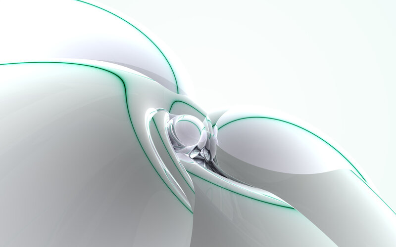 Abstract white and green swirl