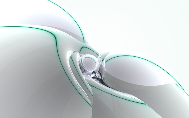 Abstract white and green swirl