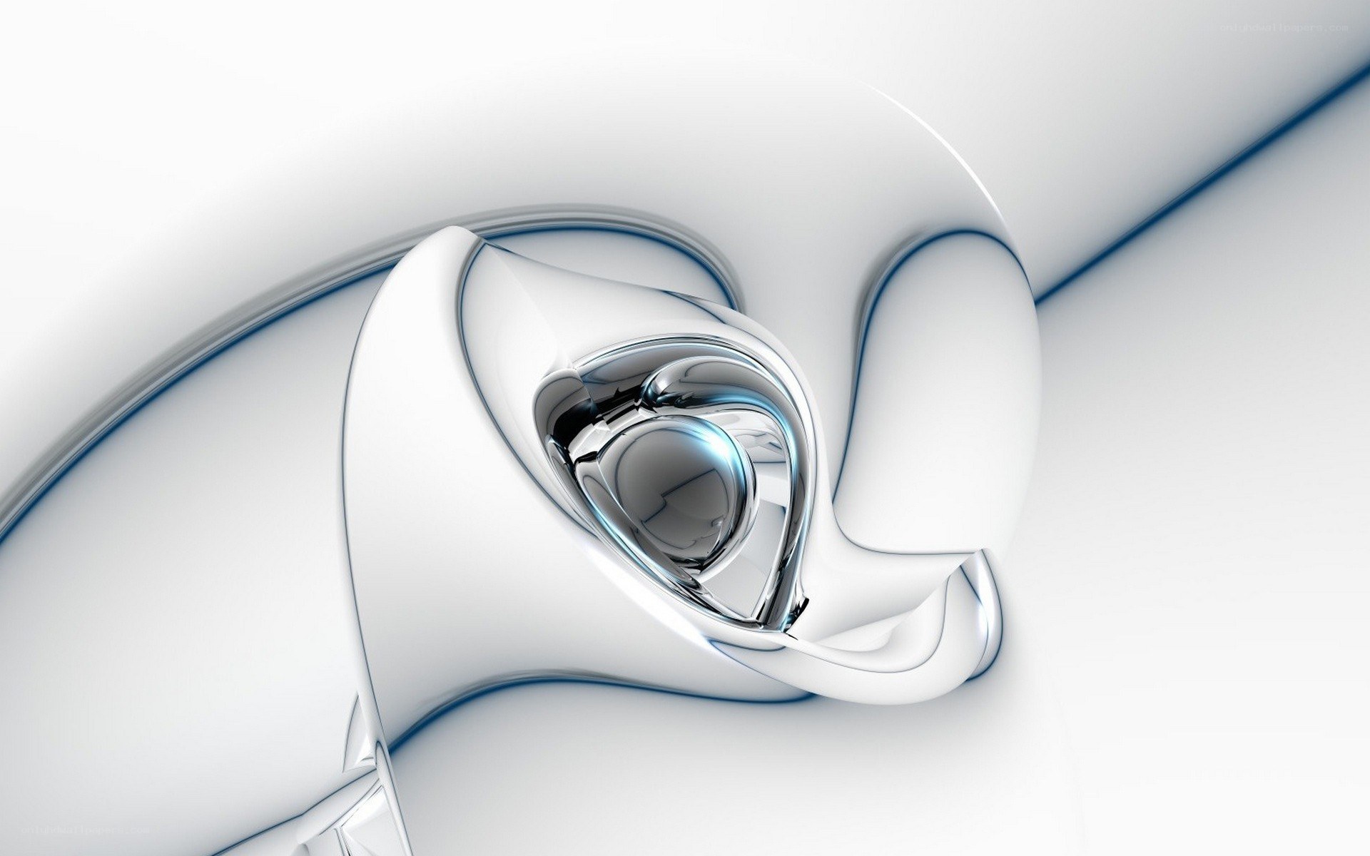 abstract white and silver sculpture