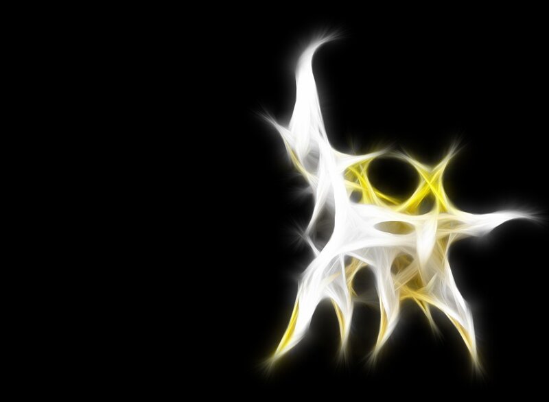 abstract white and yellow fractal design