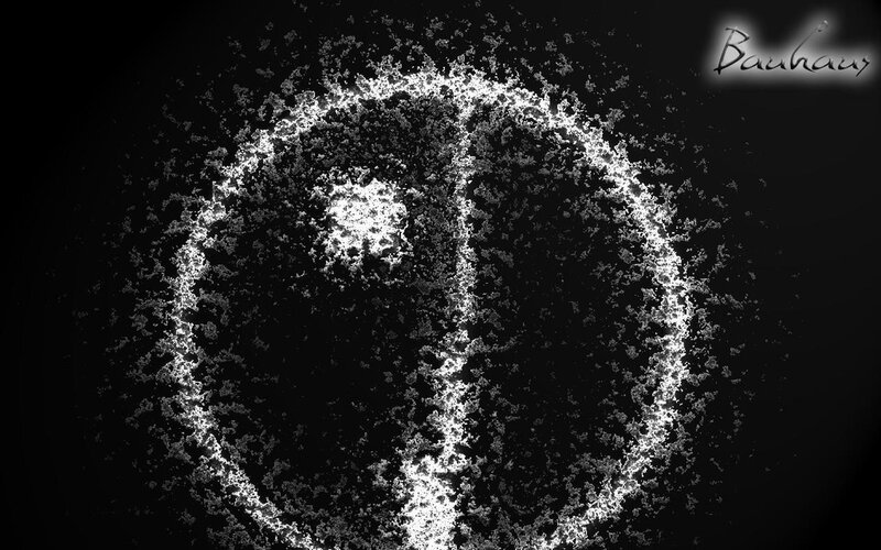 abstract white circle on black