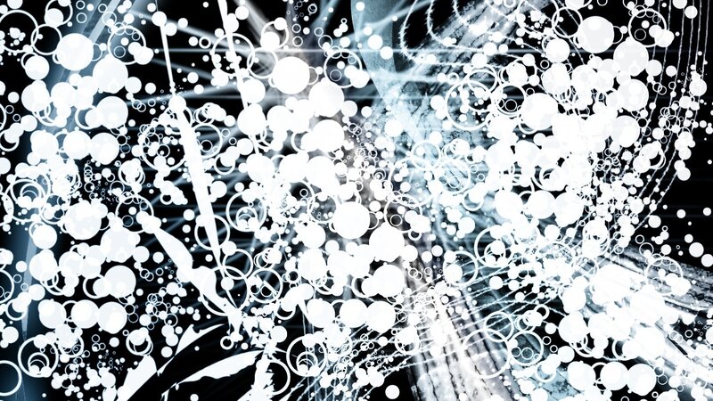 abstract white circles on black