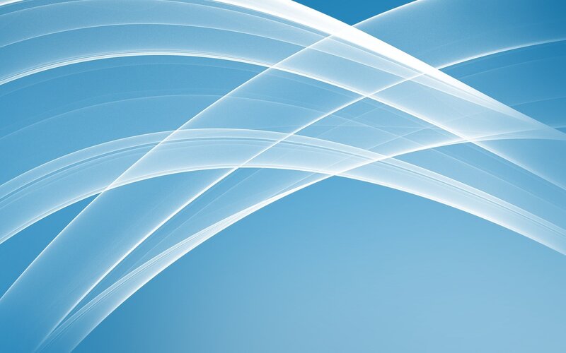 Abstract White Curves — Blue
