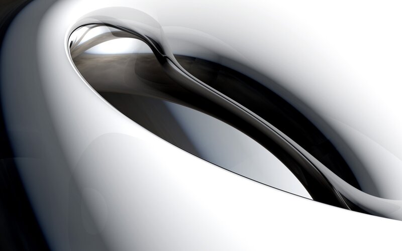 Abstract White Curves — Minimalist