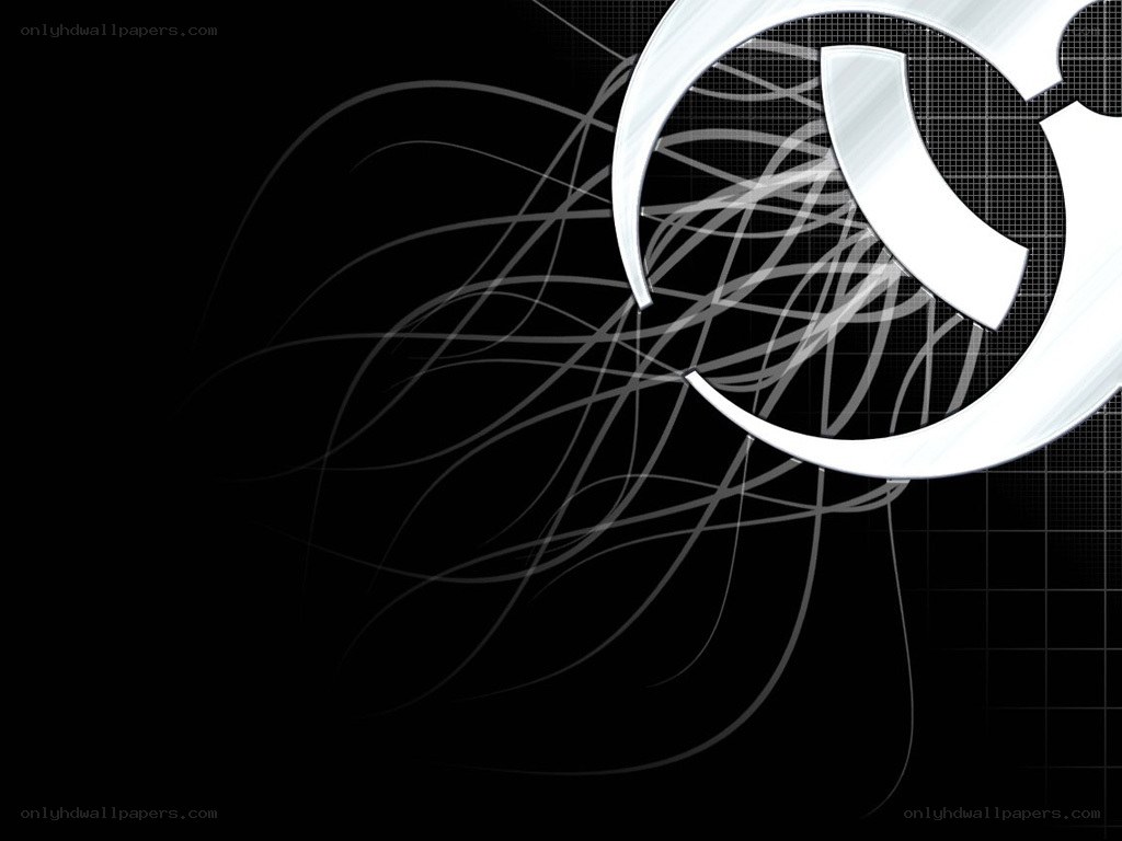 abstract white design on black