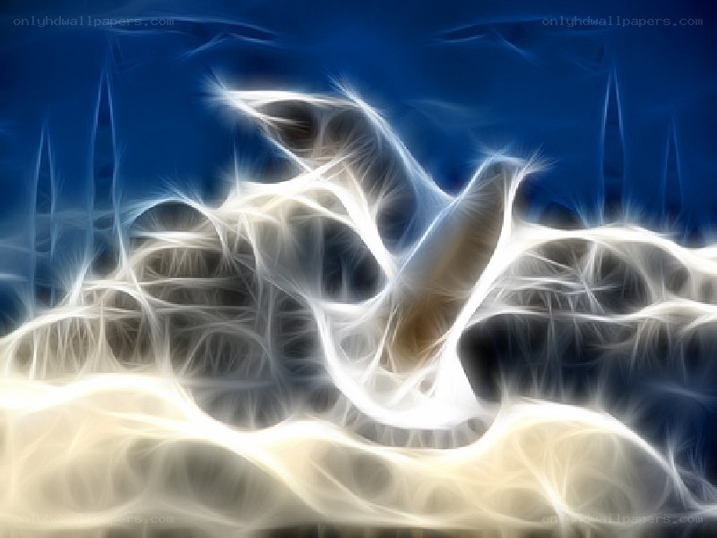 Abstract white energy waves