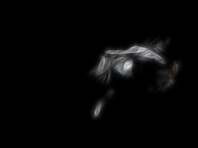 Abstract White Figure — Dramatic
