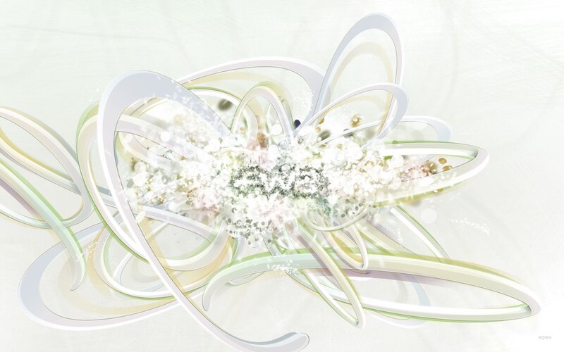 abstract white floral design