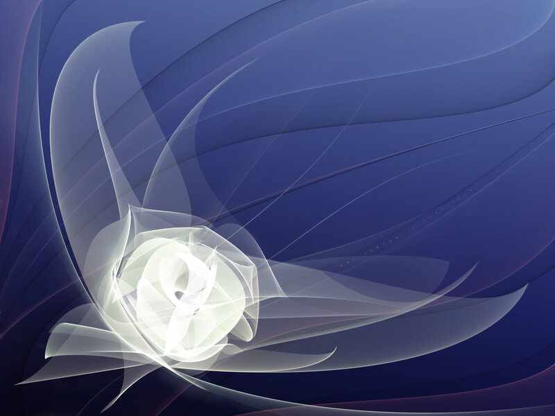 Abstract white flower on blue
