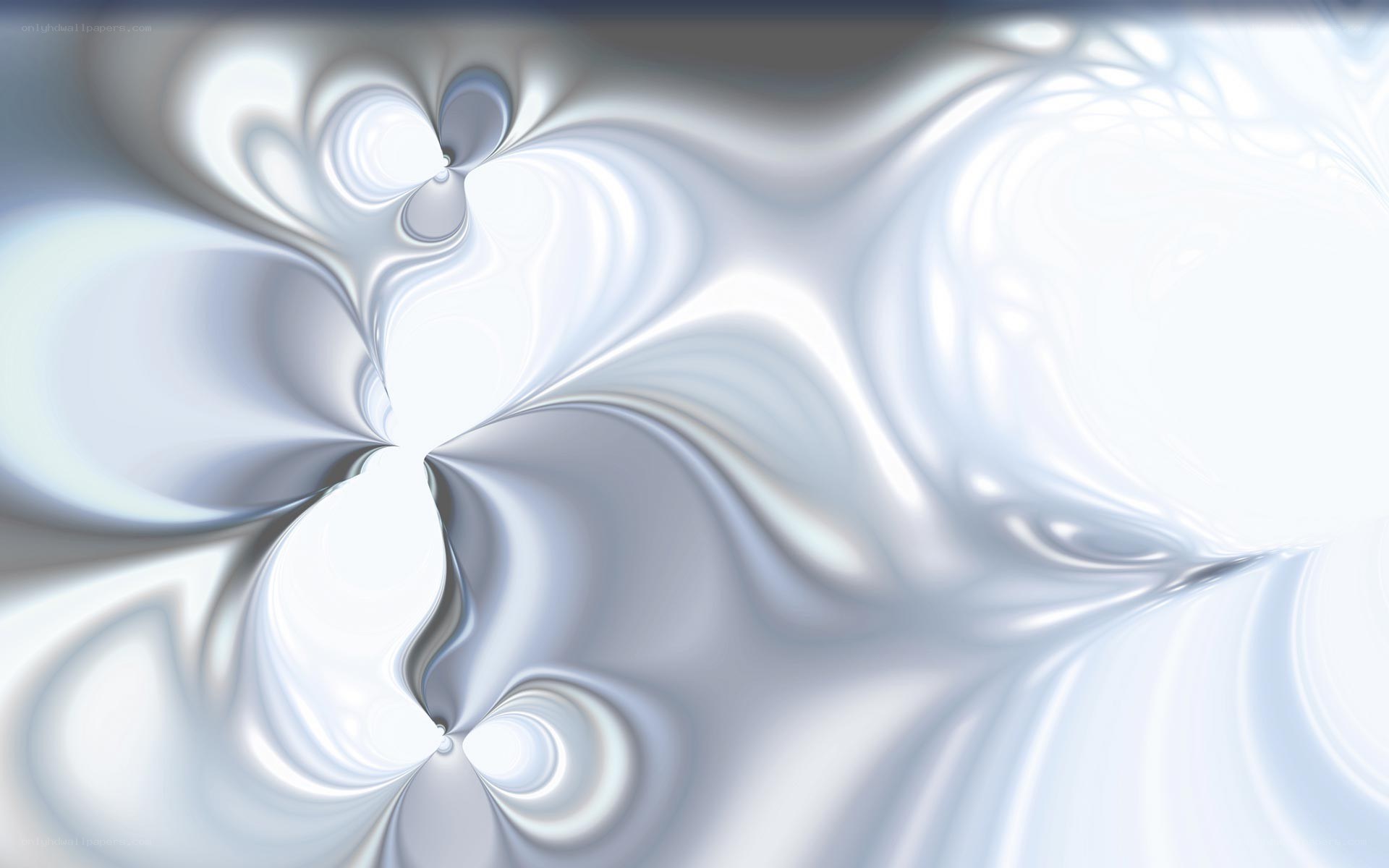 Abstract white fluid swirls